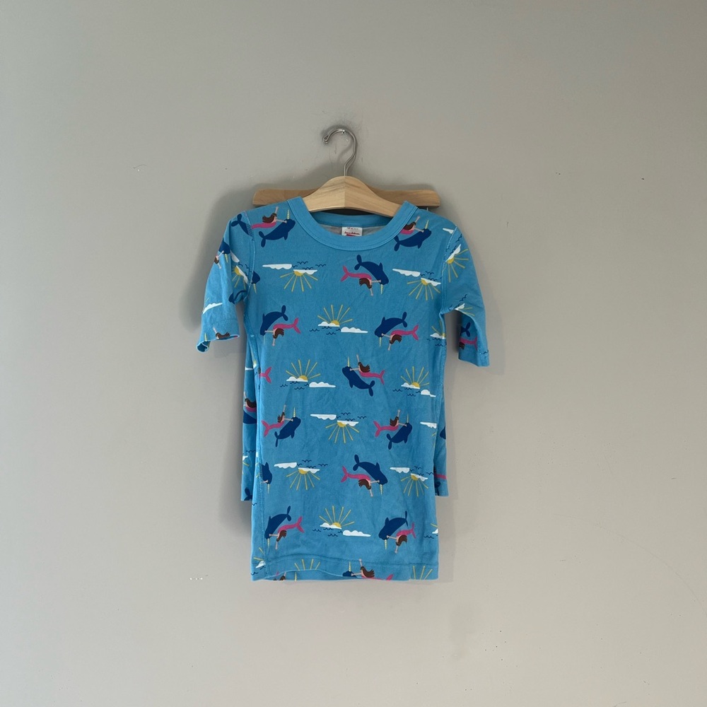$16 ADD ON HANNA ANDERSSON narwhal unicorn whale set Cotton Pajamas Girls 14